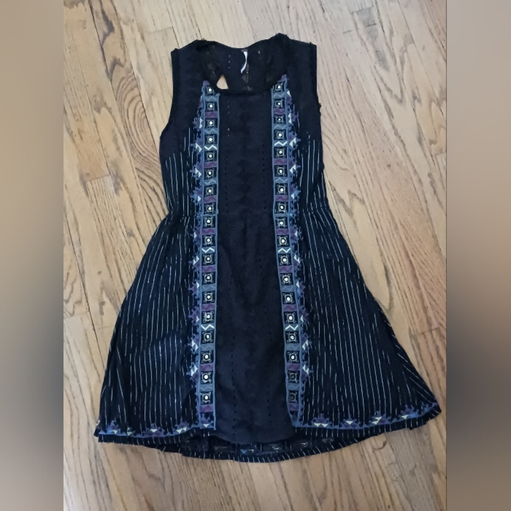 Free People Black Black Waterlilly Sundress